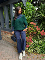 Forest Green Cosy Diamond Knit Sofia
